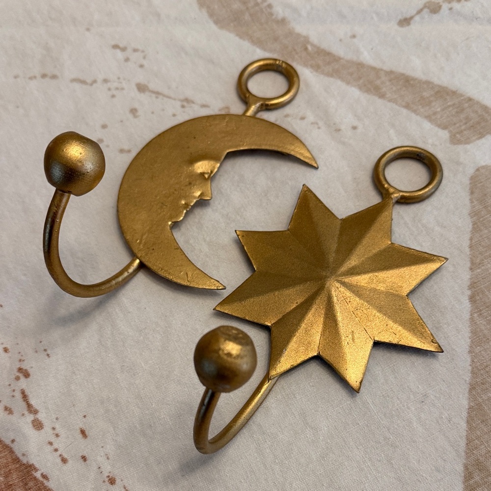 Pair of Moon & Star Hooks